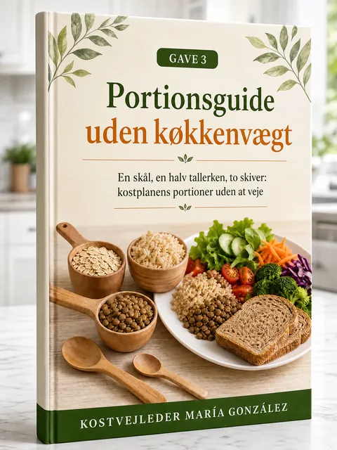 Omslaget til Portionsguide uden køkkenvægt