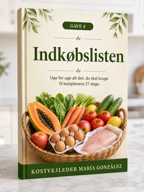 Omslaget til Indkøbslisten