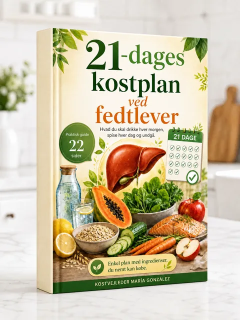 Omslaget til 21-dages kostplan ved fedtlever