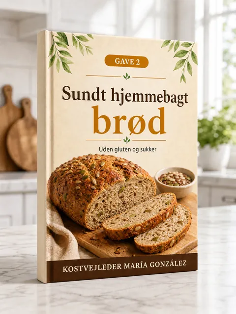 Omslaget til Sundt hjemmebagt brød uden gluten og sukker